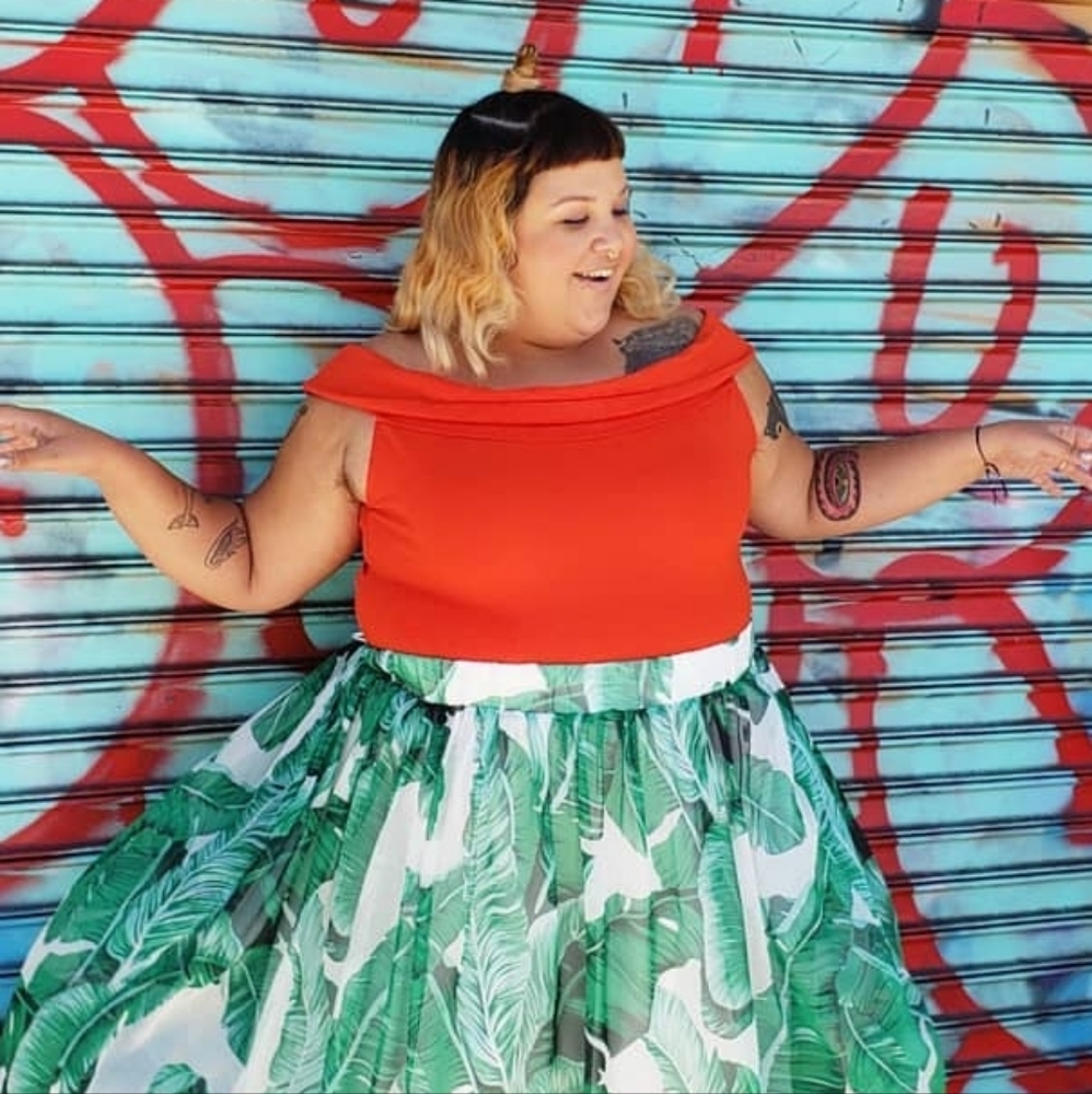 Premme RARE off shoulder crossback red bodysuit